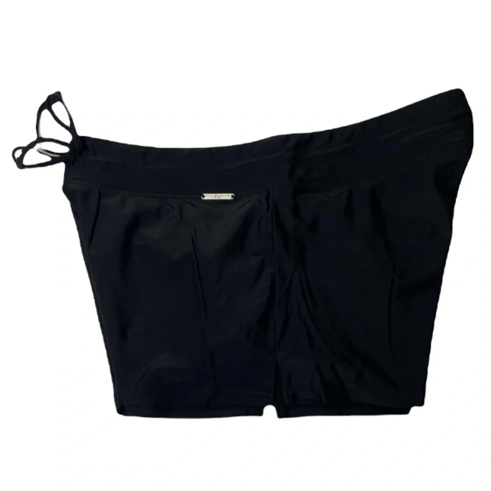 Black Athletic Shorts Tie Waist Gym Running Track Shorts Size 12 Medium Large